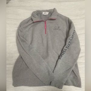 Womens Vineyard Vines Gray 3/4 zip sweatshirt Size large